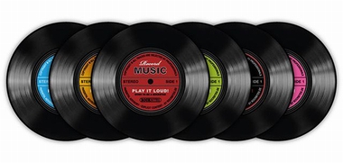 SCHALLPLATTEN UNTERSETZER RECORD MUSIC 6-TEILIG auf einer Zürich Wunschliste / Geschenkidee