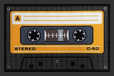 TAPE FUSSMATTE KASSETTE ORANGE - TÜRVORLEGER auf einer Zürich Wunschliste / Geschenkidee