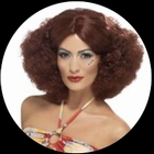 70er Jahre Afro Percke Kastanienbraun
