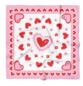 Valentines Laced Hearts - Cotton Silk Bandana