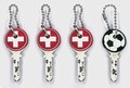 Fussball 4er Set Hopp Schwiiz - Keycovers - Schlsselkappen