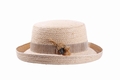 Damen Aufschlaghut Raffia Strohschmuck