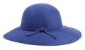 Damencloche breiter Rand - royalblau