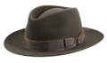 Fedora Haarfilz Paspel & Garn moos