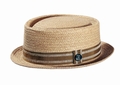 Porkpie Raffia Fein - Leinen Garnitur