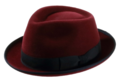 RISA Trilby Velours bordeaux