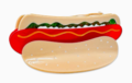Large Hot Dog Hair Claw Clip with All the Fixins