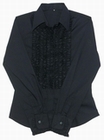 Rüschenhemd Ladies - schwarz schwarz