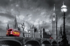 FOTOTAPETE - RIESENPOSTER - LONDON - BUS ON WESTMINSTER BRIDGE